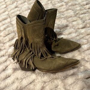 Free People fringe booties